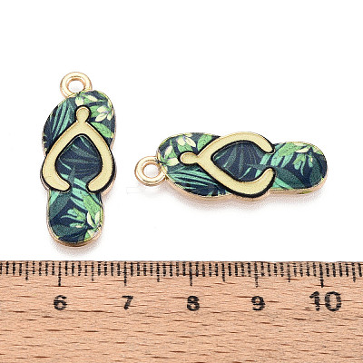 Alloy Enamel Pendants ENAM-T022-39KCG-04-1