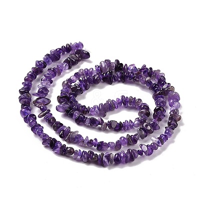 Natural Amethyst Chip Bead Strands G-M205-58-1