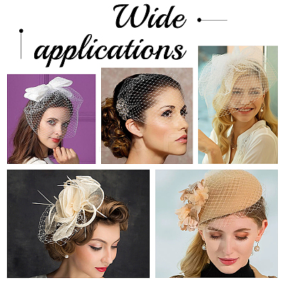 Polyester Birdcage Bridal Veil Netting AJEW-WH0471-103B-02-1