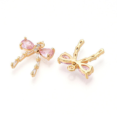 Brass Micro Pave Cubic Zirconia Pendants KK-N261-93B-G-1