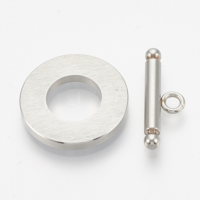 201 Stainless Steel Toggle Clasps STAS-T037-06B-1