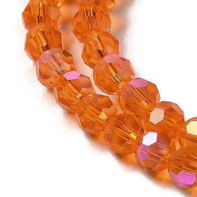 Electroplate Transparent Glass Beads Strands EGLA-A035-T4mm-L05-1