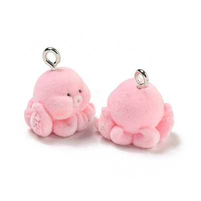 Flocky Acrylic Pendants X-FIND-A044-01F-1