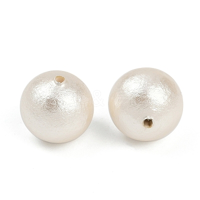 Compressed Cotton Pearl Beads WOVE-V001-A02-10mm-1