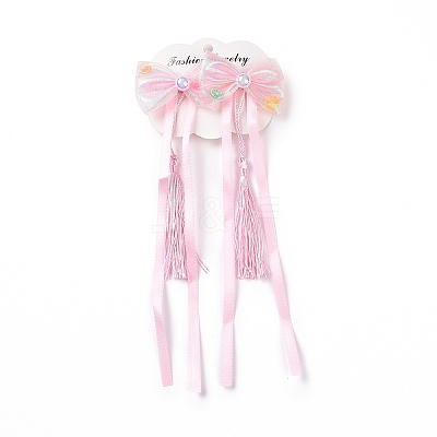 Bowknot Long Ribbon Alligator Hair Clip LS-PHAR-D013-03A-1