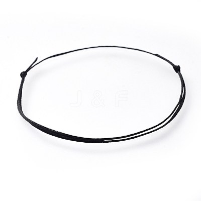Adjustable Flat Waxed Polyester Cords Bracelet Making AJEW-JB00508-1