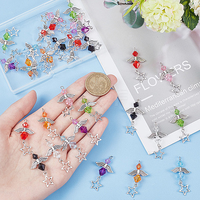 4 Sets Transparent Acrylic Pendants FIND-PH0010-16-1