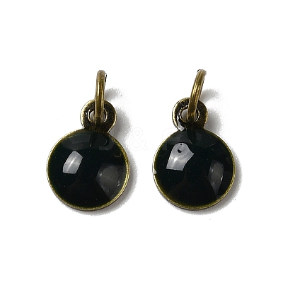 Brass Ename Charms KK-H487-22AB-02-1