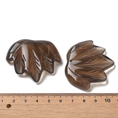 Natural Grey Agate Carved Pendants G-K353-01C-1