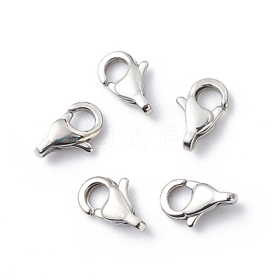304 Stainless Steel Lobster Claw Clasps STAS-Q048-1