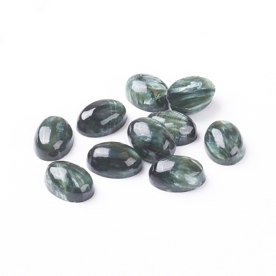 Natural Seraphinite Cabochons X-G-E557-04D-1