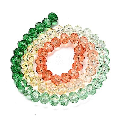 Transparent Painted Glass Beads Strands DGLA-A034-T6mm-A04-1
