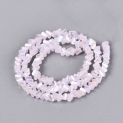 Electroplate Imitation Jade Glass Beads Strands EGLA-Q139-01A-B03-1