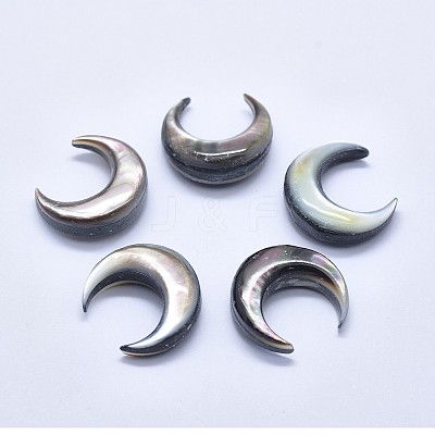 Natural Black Lip Shell Cabochons SSHEL-P015-80B-20mm-1
