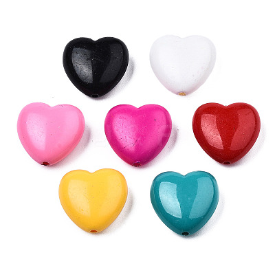 Opaque Acrylic Beads X-SACR-N006-04-1