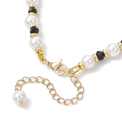 Shell Pearl & Dyed Natural Malaysia Jade Round Beaded Bracelets for Women BJEW-JB12031-02-1