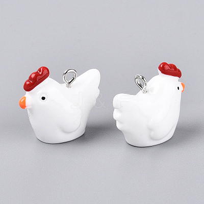 Opaque Resin Pendants X-RESI-S356-068-1