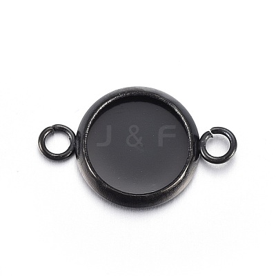 Stainless Steel Cabochon Connector Settings X-STAS-L211-04A-B-1