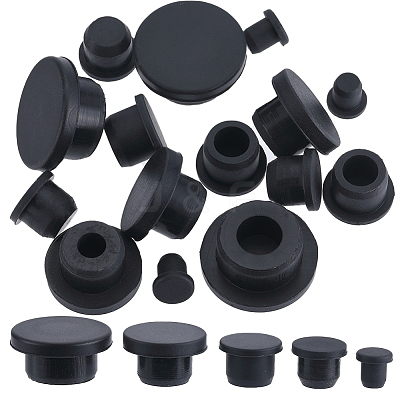 20Pcs 5 Style Silicone Hole Plugs AJEW-GF0008-06A-1-1