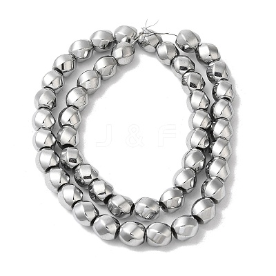 Electroplated Non-Magnetic Synthetic Hematite Beads Strands G-P518-05-01-1