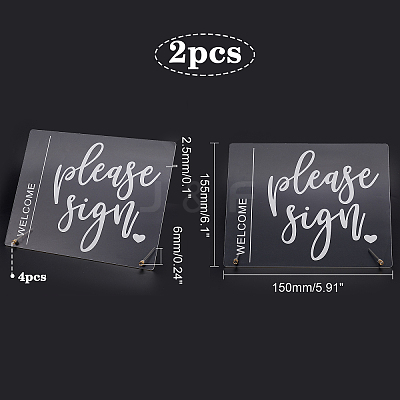 2Pcs Custom Word Acrylic Display Holder AJEW-FH0001-77-1