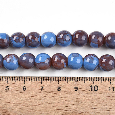 Baking Paint Glass Beads Strands DGLA-N003-10mm-C10-1