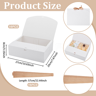 Cardboard Paper Gift Packing Boxes with Goldenrod Ribbon CON-WH0107-60B-1