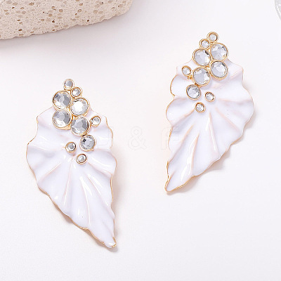 Alloy Enamel & Crystal Rhinestone Stud Earrings WG56AC9-01-1