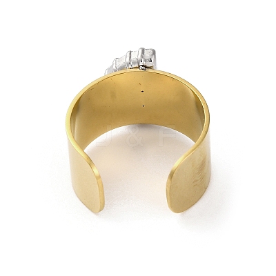 304 Stainless Steel Open Cuff Rings RJEW-K258-08GP-10-1