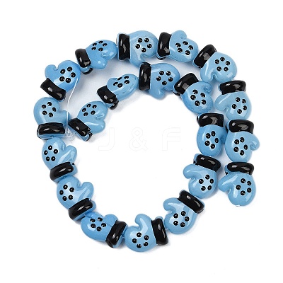 Baking Paint Glass Enamel Beads LAMP-R004-07F-1