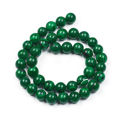 Synthetic Malachite Beads Strands G-G832-01-6mm-1