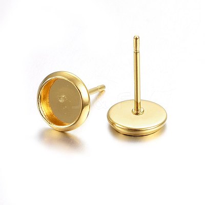 304 Stainless Steel Stud Earring Findings STAS-P210-46G-02-1