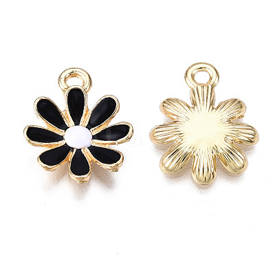 Light Gold Plated Alloy Pendants LS-ENAM-T009-39D-1
