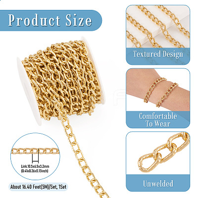 5m Oxidation Aluminum Textured Curb Chains CHA-TA0001-38-1