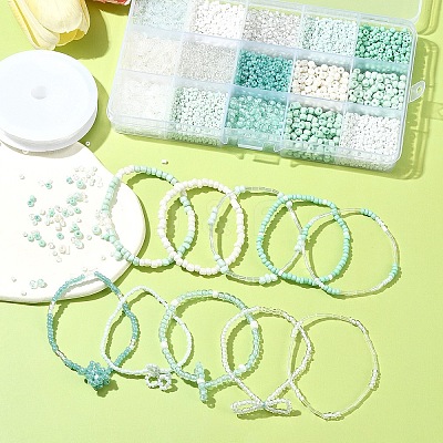 DIY Glass Seed Beads Bracelets Jewelry Making Kit DIY-FS0007-64-1