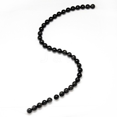 Grade AA Natural Obsidian Round Beads Strands X-G-L275-03-6mm-1