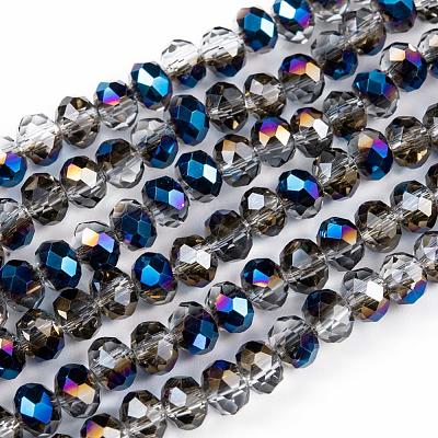 Electroplate Transparent Glass Beads Strands EGLA-A034-T4mm-Z01-1