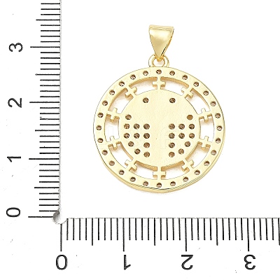 Religion Cross Brass Micro Pave Clear Cubic Zirconia Pendants CU-CBA83A6-03A-G-1