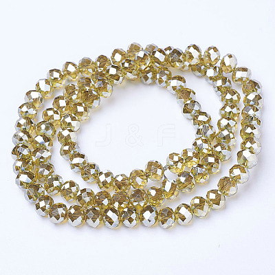 Electroplate Glass Beads Strands EGLA-A034-T4mm-C06-1