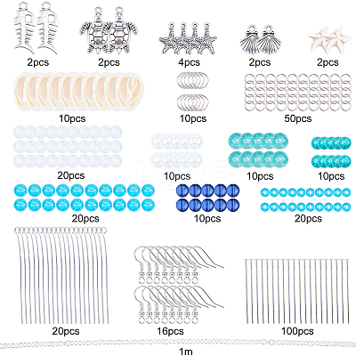DIY Ocean Theme Earring Making Kits DIY-SC0012-31-1
