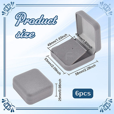 Flocking Plastic Badge Storage Box CON-WH0105-04B-1