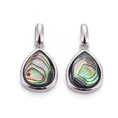 Natural Abalone Shell/Paua ShellCharms X-BSHE-F011-03B-P-1