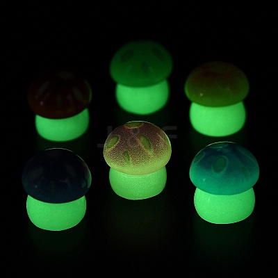 Luminous Resin Mushroom Ornament RESI-F045-06B-1