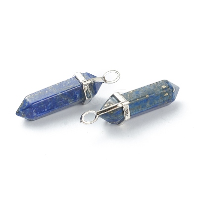 Natural Lapis Lazuli Pointed Pendants G-M378-01P-A07-1