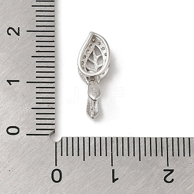 Rhodium Plated 925 Sterling Silver Ice Pick Pinch Bails X-STER-NH0001-24P-1