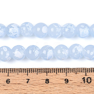 Baking Paint Glass Beads Strands DGLA-N015-8mm-06-1