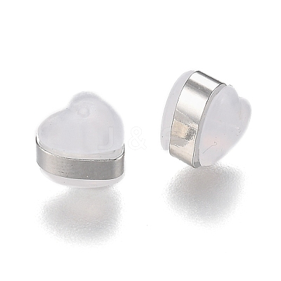 Heart Silicone Ear Nuts SIL-N003-05P-1