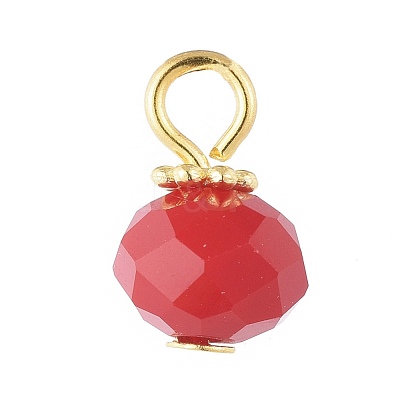 Electroplate Imitation Jade Glass Charms PALLOY-JF00395-M-1