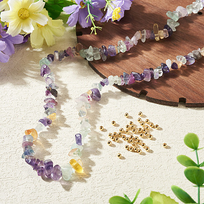 1 Strand Natural Fluorite Chip Beads Strands G-TAD0001-03-1