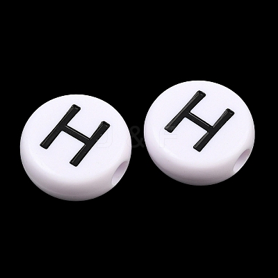Opaque Acrylic European Beads AC-CBA3BDD-01H-1
